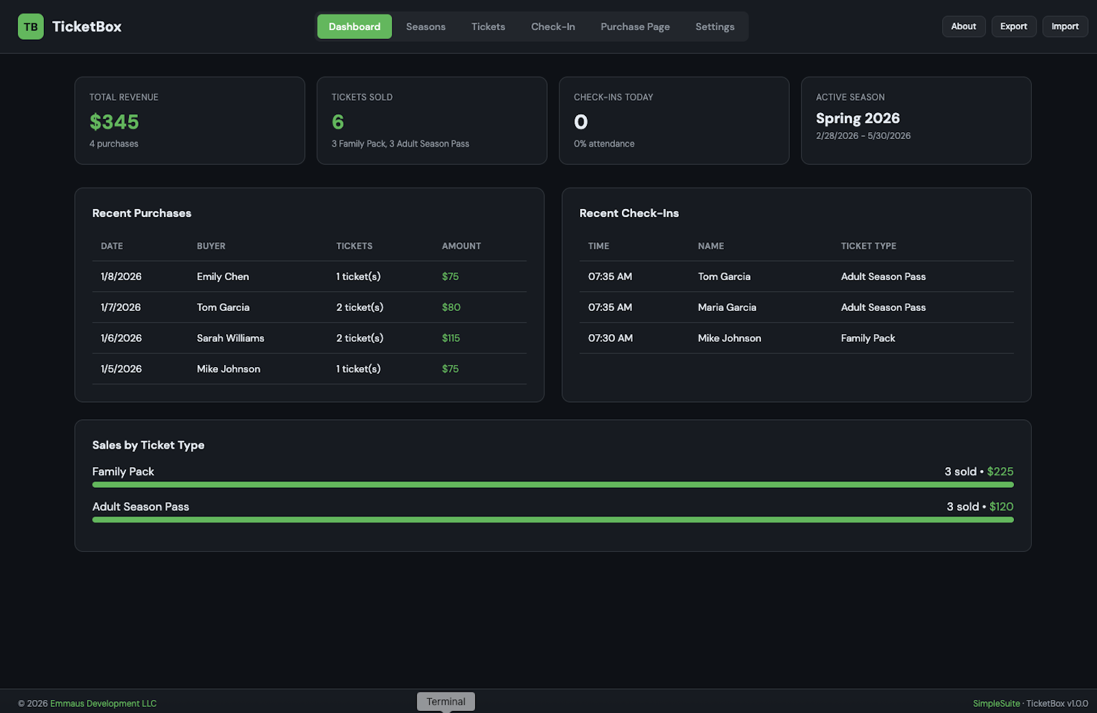 TicketBox screenshot